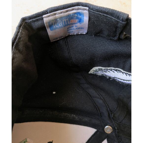 Philadelphia Eagles 90s AJD snapback Spell Blockhead wool blk kelly hat NFL vtg - Picture 6 of 6